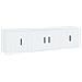 Set Mobili Porta Tv 3 Pz Bianco In Legno Multistrato - Foto miniatura 2