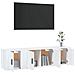 Set Mobili Porta Tv 3 Pz Bianco In Legno Multistrato - Foto miniatura 3