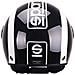 Casco Demi-jet Per Moto Nero E Bianco Con Calotta In Abs Taglia Xl - Foto miniatura 3