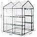 Serra In Acciaio Copertura Pvc L143xp143xh195 Cm Garden Cottage Brixo - Foto miniatura 3