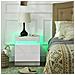 Comodino Con Luce Led Rgb Incorporata Con 2 Cassetti, 4 Modalità Di Luce E 16 Colori, In Truciolato, 45x35x52cm, Bianco - Foto miniatura 5
