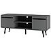 Chantal Credenza Bassa Con 2 Cassetti In Truciolare Grigio E Nero - Foto miniatura 1