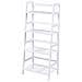 Libreria Scaffale Multiuso in Legno di Bambu 4 Ripiani 116x48x32cm Casa Ufficio - Foto miniatura 5