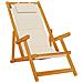 Sedia da Spiaggia Pieghevole Braccioli Legno Acacia&Textilene - Foto miniatura 1