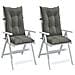 Cuscini Sedia Schiena Alta 2 Grigio Mélange 120x50x7 Tessuto - Foto miniatura 1