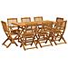 Set Da Pranzo Da Giardino 9pz 180x90x75cm Legno Massello Acacia - Foto miniatura 2