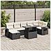 Set Divani Da Giardino Con Cuscini 8 Pz Nero In Polyrattan - Foto miniatura 4