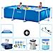 Piscina Fuori Terra - Rettangolo - 300x200x75 Cm - Blu - Include Accessori Coordinati A214 - Foto miniatura 1