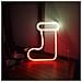 Lampada Led Al Neon Per Calze Di Natale Con Supporto A Parete E Porta Usb-a - Foto miniatura 2