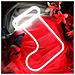 Lampada Led Al Neon Per Calze Di Natale Con Supporto A Parete E Porta Usb-a - Foto miniatura 3