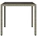 Tavolo da Pranzo da Giardino Grigio 90x90x75 cm Polyrattan - Foto miniatura 4