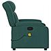 Poltrona Massaggiante Reclinabile Verde Scuro in Tessuto - Foto miniatura 9