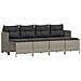 Set Divano da Giardino 5pz con Cuscini Grigio Chiaro Polyrattan - Foto miniatura 1