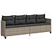 Set Divano da Giardino 5pz con Cuscini Grigio Chiaro Polyrattan - Foto miniatura 3
