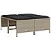 Set Divano da Giardino 5pz con Cuscini Grigio Chiaro Polyrattan - Foto miniatura 4