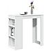 Tavolo Bar con Rastrelliera Bianco 102x50x103,5 cm Multistrato - Foto miniatura 2