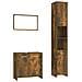 Set Mobili da Bagno 3 pz Rovere Fumo in Legno Multistrato - Foto miniatura 1