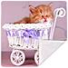 Set Di 2 Copricuscini 40x40 Cm Kitten Design Basket - Foto miniatura 5