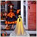 Decorazione Di Halloween Fantasma Spaventoso In Piedi Luminoso 85 Cm Bianco - Foto miniatura 2
