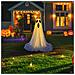 Decorazione Di Halloween Fantasma Spaventoso In Piedi Luminoso 85 Cm Bianco - Foto miniatura 4
