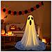 Decorazione Di Halloween Fantasma Spaventoso In Piedi Luminoso 85 Cm Bianco - Foto miniatura 5