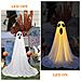 Decorazione Di Halloween Fantasma Spaventoso In Piedi Luminoso 85 Cm Bianco - Foto miniatura 6