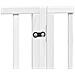 Cancello Cani Porta Pieghevole Bianco 4 Pannelli 320 cm Pioppo - Foto miniatura 9