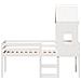 Letto a Soppalco con Tetto Bianco 80x200 cm in Legno di Pino - Foto miniatura 4