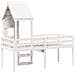 Letto a Soppalco con Tetto Bianco 80x200 cm in Legno di Pino - Foto miniatura 8