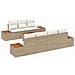 Set Divano da Giardino con cuscino 8 pcs Beige Poly Rattan - Foto miniatura 1