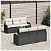 Set Divano da Giardino 7 pcs Nero e bianco - Foto miniatura 3