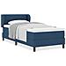 Letto box spring con materasso Blu 90 x 190 cm Tessuto - Foto miniatura 4