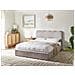 Letto Contenitore Ciniglia Nanterre 160 X 200 Cm Beige - Foto miniatura 1