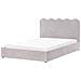 Letto Contenitore Ciniglia Nanterre 160 X 200 Cm Beige - Foto miniatura 4