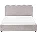 Letto Contenitore Ciniglia Nanterre 160 X 200 Cm Beige - Foto miniatura 5