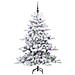 Albero di Natale Artificiale con Rami Pieghevoli Bianco 150 cm - Foto miniatura 4