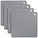 Set Di 4 Sottopentola In Silicone - 18 Cm Quadrati Resistenti Al Calore Gray - Foto miniatura 1