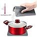 Set Di 4 Sottopentola In Silicone - 18 Cm Quadrati Resistenti Al Calore Gray - Foto miniatura 3