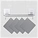 Set Di 4 Sottopentola In Silicone - 18 Cm Quadrati Resistenti Al Calore Gray - Foto miniatura 5