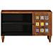 Mobile TV Noce 80 x 33 x 46 cm Legno di mango massello - Foto miniatura 3
