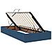 Letto con contenitore e LED con led Blu 90 x 200 cm Tessuto - Foto miniatura 7