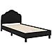 Struttura letto bambini con testata Nero 90 x 190 cm Velluto - Foto miniatura 4
