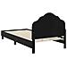 Struttura letto bambini con testata Nero 90 x 190 cm Velluto - Foto miniatura 7