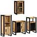 Set di mobili per il bagno 4 pcs Legno di Mango Massello - Foto miniatura 2