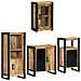 Set di mobili per il bagno 4 pcs Legno di Mango Massello - Foto miniatura 3