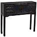 Mobile Da Ingresso In Legno Nero Invecchiato 100x26x87h Cm - Foto miniatura 1