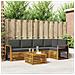 Set divani 6 pcs Naturale e Antracite Legno di Acacia Massello - Foto miniatura 2