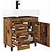 Mobiletto da bagno Legno antico 60 x 35 x 60 cm - Foto miniatura 3