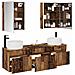 Set di Armadi da Bagno 5 pcs Legno antico 53 x 15,5 x 70 cm - Foto miniatura 3