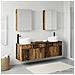 Set di Armadi da Bagno 5 pcs Legno antico 53 x 15,5 x 70 cm - Foto miniatura 4